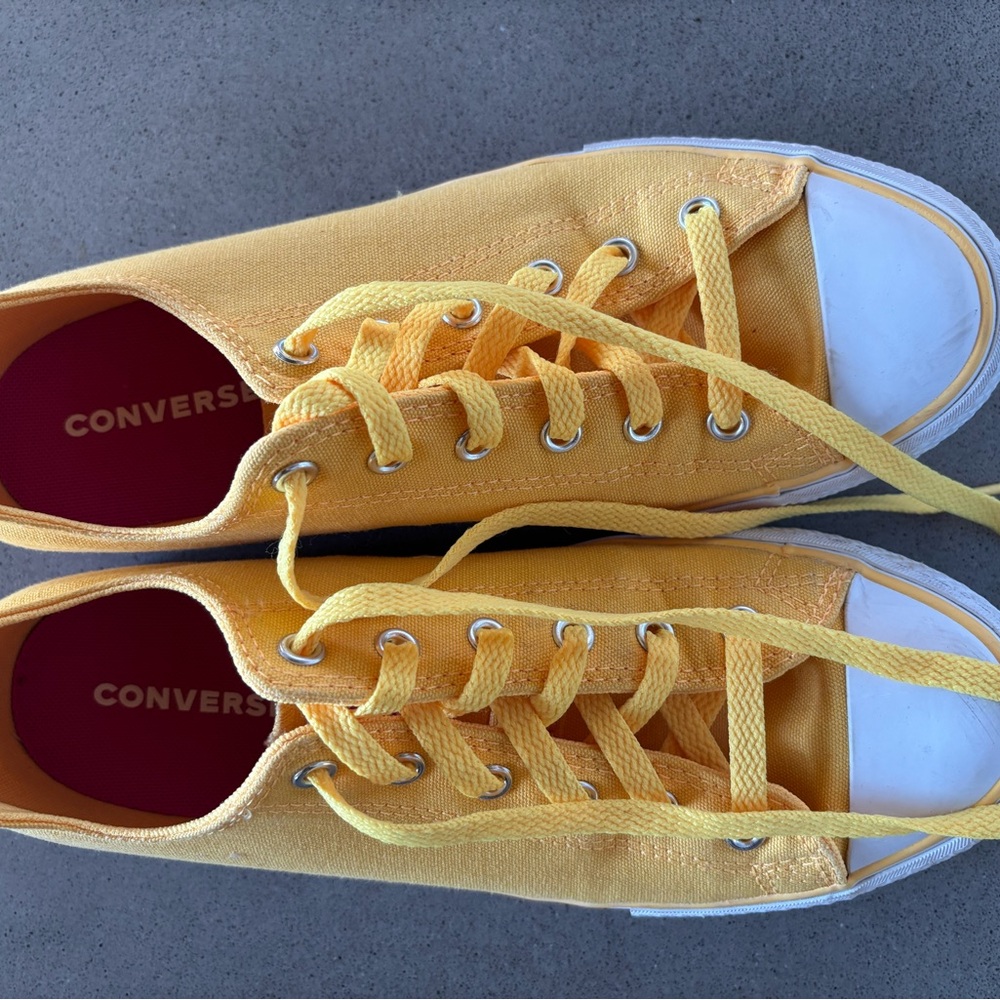 Converse Yellow Low-Top Canvas Women's Sneakers - Picture 3 of 5